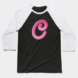 C Pink Animal Initials Baseball T-Shirt